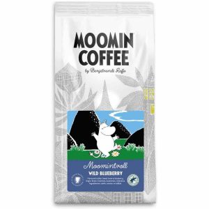 Café Bergstrands Moomintroll com Sabor a Mirtilo Selvagem 250g Moído - Delicie-se com este café aromático e saboroso!