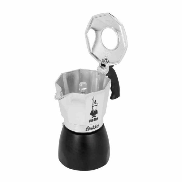 Máquina de café expresso com fogão Bialetti Brikka Restyling para café perfeito em casa. Compre agora!