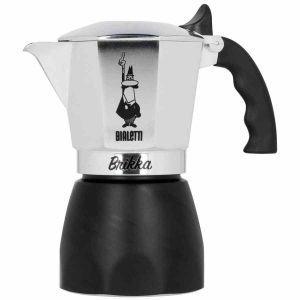 Cafeteira expresso com fogão Bialetti Brikka Restyling, design elegante e qualidade superior para um café perfeito em casa.