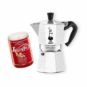 Cafeteira Bialetti Moka Express 6 Xícaras com Café Moído Lucaffé Classic 250 g - Aroma intenso para seu ritual de café perfeito!