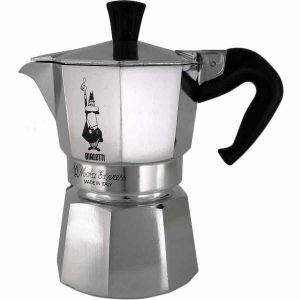 Cafeteira de alta qualidade Bialetti Moka Express para café expresso, compatível com fogão. Prepare o seu café perfeito em casa!