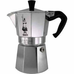 Máquina de café expresso Bialetti Moka Express para fogão - Aroma italiano em casa. Compre agora esta máquina de café de alta qualidade!