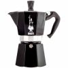 Máquina de café expresso Bialetti Moka Express preta, elegante e durável para cafés aromáticos em casa. Imprescindível para apreciadores de café!