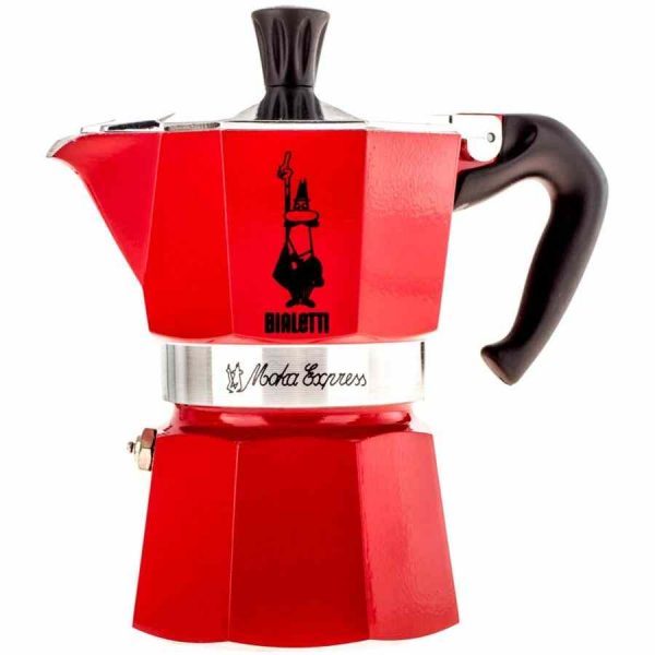 Máquina de café expresso vermelha Bialetti Moka Express - Sabor perfeito no seu dia a dia. Ideal para amantes de café!