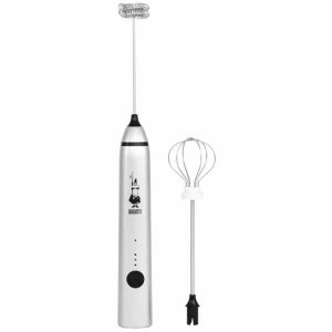 Varinha elétrica para espumar leite Bialetti Montalatte recarregável por USB. Prático e elegante para espumar leite em casa ou em viagem.