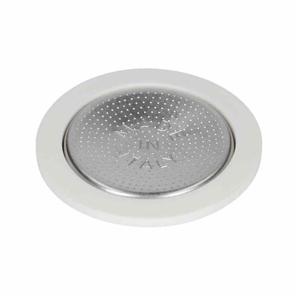 Peça de reposição Bialetti para Moka Express e fogão de indução: junta e filtro para café expresso. Substituição de qualidade para sua máquina!