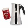 Café moído Lucaffé Classic 250g combina perfeitamente com a elegante Moka Pot Bialetti Venus. Aproveite a tradição do café italiano em sua casa!