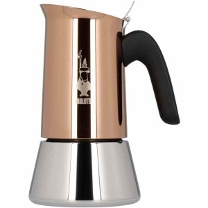 Máquina de café expresso Bialetti Venus em cobre para fogão, design elegante para o seu café perfeito em casa. Compre online agora!