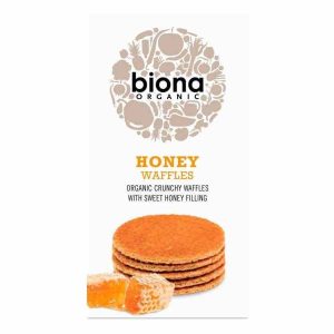 Deliciosos Waffles de Mel Orgânico Biona 175 g - Produtos orgânicos de alta qualidade para compras online. Aproveite!