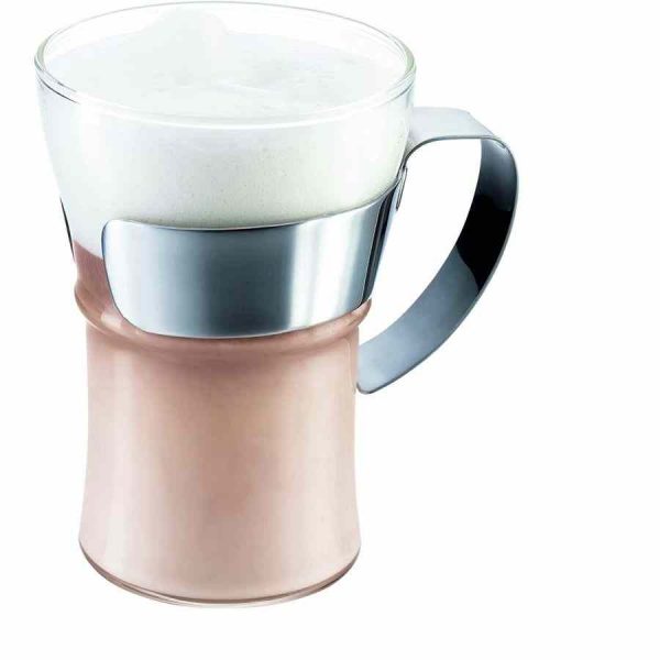 Conjunto de 2 Copos Bodum Assam com Cabo de Aço, 350 ml - Elegância e qualidade para desfrutar das suas bebidas preferidas.