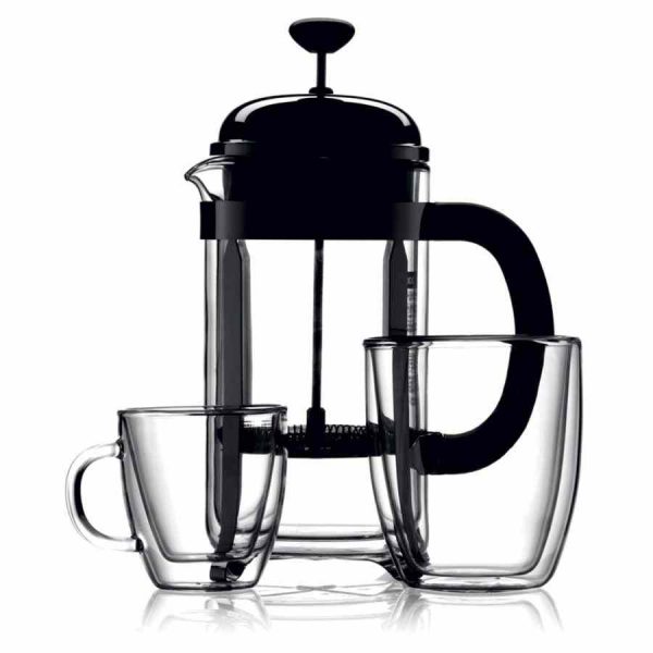 Caneca Bodum Bistro de Vidro de Parede Dupla, conjunto de 2 unidades - qualidade premium para desfrutar das suas bebidas preferidas.