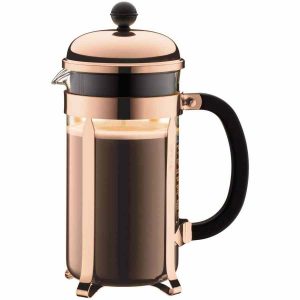 Cafeteira Bodum Chambord French Press 8 Chávenas 1000 ml, Cobre - Luxo e qualidade para preparar o café perfeito em casa. Compre online!