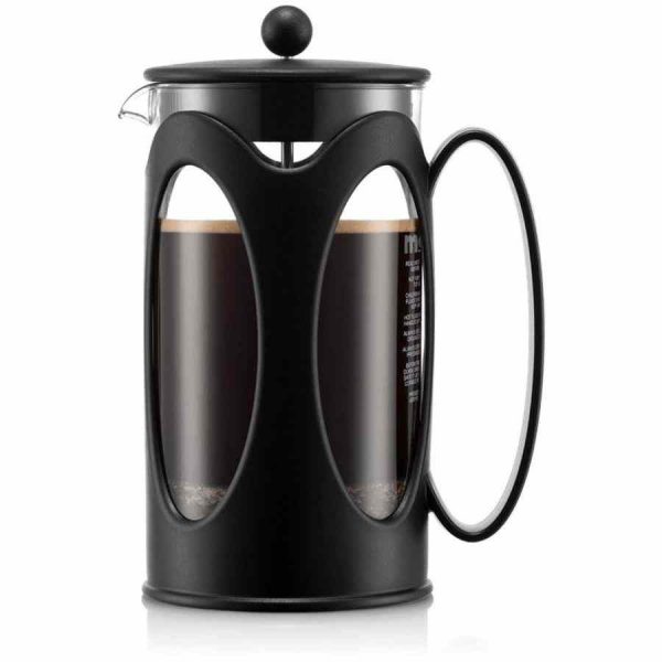 Cafeteira Bodum Kenya French Press, ideal para um café fresco e aromático em casa. Design elegante para apreciar o melhor café.