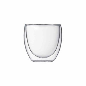 Copos Bodum Pavina Vidro Parede Dupla 250ml - Conjunto de 2 Copos de Vidro Dupla Parede para Café e Chá - Design elegante e resistente. Perfeito para presentear!