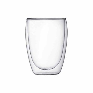 Copos Bodum Pavina em Vidro de Parede Dupla - Design Elegante para Bebidas Quentes e Frias - Conjunto de 2 Unidades