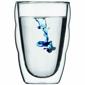 Caneca de Vidro de Parede Dupla Bodum Pilatus - Conjunto de 2 Unidades | Isolamento Térmico Superior, Design Elegante | Ideal para Café e Chá