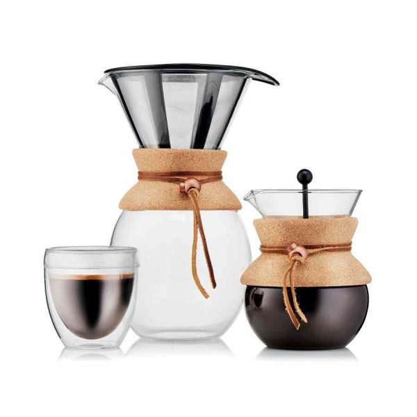 Bodum Pour Over 12 Xícaras de Café com Filtro 1500 ml - Prepare café fresco e aromático em casa com esta elegante prensa francesa de alta qualidade.