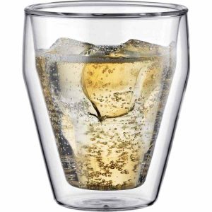 Copos Bodum Titlis Vidro Parede Dupla, conjunto de 2 unidades - Desfrute da elegância e modernidade destes copos de parede dupla. Ideal para chá, café ou bebidas geladas. Compre já!
