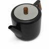 Bule Bredemeijer Duet® Boston 1100 ml, elegante preto fosco com detalhes em madeira - desfrute do chá com este bule de alta qualidade!