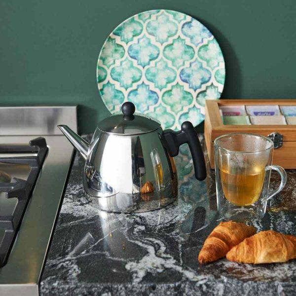 Bule Bredemeijer Duet® Classic II 1200 ml, Elegante Design Inox / Preto para Chá Perfeito - Durabilidade e Estilo na sua Casa.