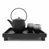 Bule de ferro fundido Bredemeijer Sendai 1,2 l + 2 xícaras de porcelana em caixa de presente - Conjunto de chá elegante e durável para desfrutar momentos especiais.