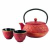 Conjunto de chá Bredemeijer Shanghai, bule de 0,6 litros e 2 xícaras em caixa de presente | Chaleira de cerâmica elegante para chávenas encantadoras