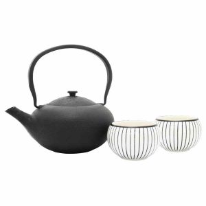 Conjunto de chá elegante Bredemeijer Shanxi com 2 xícaras, presente perfeito para apreciadores de chá. Alta qualidade e design sofisticado.