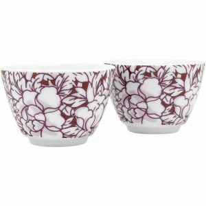 Conjunto de 2 xícaras de chá Bredemeijer Yantai 100 ml em vermelho, elegantes e sofisticadas para desfrutar de uma pausa relaxante.