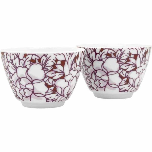 Conjunto de 2 xícaras de chá Bredemeijer Yantai 100 ml em vermelho, elegantes e sofisticadas para desfrutar de uma pausa relaxante.