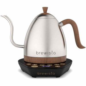 Chaleira de temperatura variável Brewista Artisan Gooseneck 1 l - Elegância e precisão para o preparo do seu café perfeito. Compre já!