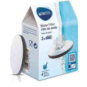 Conjunto de 3 Filtros Brita MicroDisc para uma água mais pura e saudável - Kit de reposição para filtros de qualidade premium. Compre já!