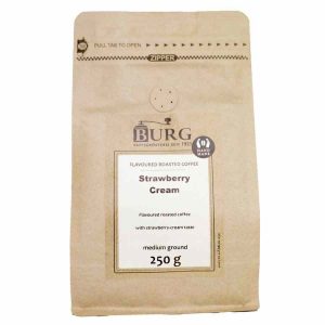 Café Sabor Burg, Creme de Morango 250 g Moído - Delícia aromática para os amantes do café. Aproveite este blend irresistível!