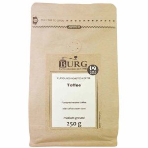 Café Sabor Burg Moído de Caramelo 250 g - Aroma intenso para os amantes de café. Compre online e desfrute de cada chávena. Perfeito para os momentos de pausa.