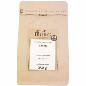Café Sabor Burg, Baunilha 250 g Moído - Desfrute do aroma intenso deste café gourmet moído. Perfeito para os amantes de café.