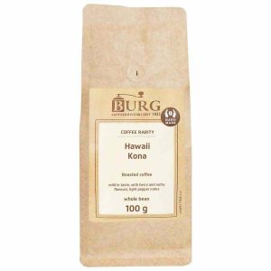 Grãos de café Burg Hawaii Kona - Aroma exótico e sabor intenso, para os verdadeiros apreciadores de café. Compre online agora.