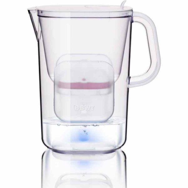 Jarro filtrante de água de mesa BWT AQUAlizer Baselight 2,6 l + dois cartuchos filtrantes para água pura e saudável em casa.