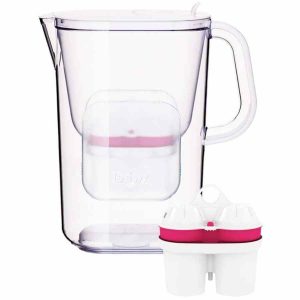 Jarro filtrante de água BWT AQUAlizer Baselight 2,6 l + 2 cartuchos filtrantes para mesa, filtro de água doméstico de qualidade premium.