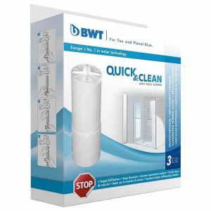 Pacote de 3 cartuchos anti-calcário BWT para filtro rápido e limpo, proteção eficaz contra calcário. Ayuda a prolongar a vida útil do filtro.