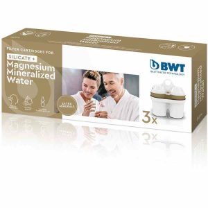 Cartucho de filtro de água mineralizada de silicato e magnésio BWT, pack com 3 - Purificação avançada para água pura e saudável.