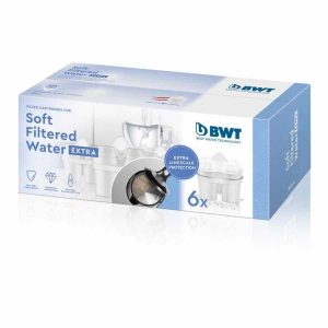 Cartuchos de filtro EXTRA de água filtrada macia BWT para purificar a água em casa. Aproveite a melhor qualidade de filtragem!