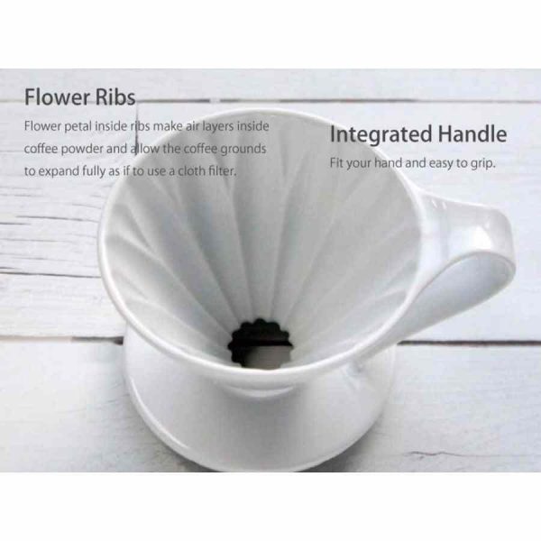 Gotejador de flores CAFEC Arita Ware 4 xícaras - Adicione charme e elegância à sua rotina de café. Compre online agora!