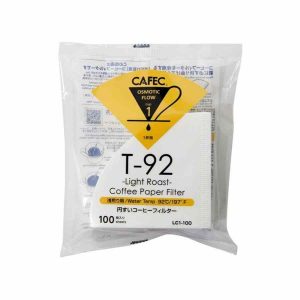 Filtro de papel de café CAFEC Light Roast T-92 para 1 chávena, 100 unidades - Compre online agora e desfrute de um café perfeito em casa!