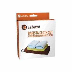 Conjunto de Panos Cafetto Barista 4 Panos para Limpeza Profissional de Máquinas de Café - Compre Online Agora!