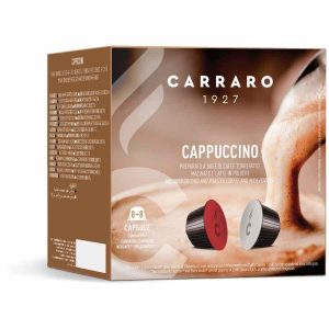Cápsulas de café compatíveis com Carraro 1927 Cappuccino Dolce Gusto®, 8 + 8 unidades - Aromas intensos para sua máquina de café!