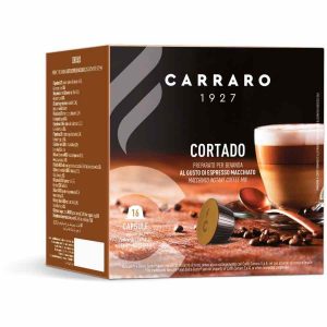 Cápsulas de café compatíveis com Carraro 1927 Cortado Dolce Gusto®, 16 unidades - Aromas intensos para momentos deliciosos. Compre agora!