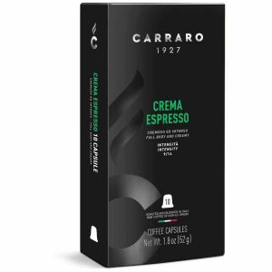 Cápsulas de café Carraro 1927 Crema Espresso Premium para Nespresso, pack de 10 unidades compatíveis com máquinas - Compre online!