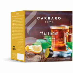 Cápsulas de café de alta qualidade compatíveis com Carraro 1927 Tè al Limone Dolce Gusto®, 16 unidades - Desfrute deste aroma único e delicioso em casa.