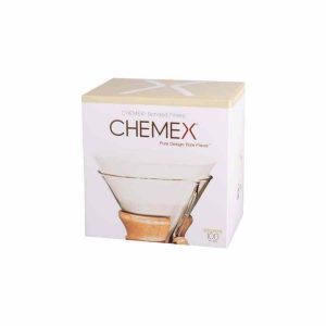 Filtros de café de papel Chemex pré-dobrados para cafeteira de 6, 8 e 10 xícaras, 100 peças: Durabilidade e praticidade para um café perfeito!