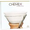 Filtros de papel Chemex desdobrados para cafeteira de 6, 8 e 10 xícaras, 100 peças. Acessório premium para café de qualidade superior.