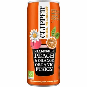 Refrescante e reconfortante bebida orgânica de camomila, pêssego e laranja da Clipper, garrafa de 250 ml. Aproveite o melhor do sabor natural!